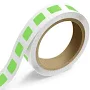 1 x 1 1/2 Inch Roll of Rectangle Labels - Bright Adhesive - Neon Green - 125 Pack