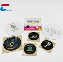 Custom Contactless Google Nfc Tags Ntag 213 Qr Code Nfc Tag Stickers For Google Reviews Instagram