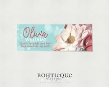 Olivia Return Address Labels Set of 18 1x3-inch Glossy