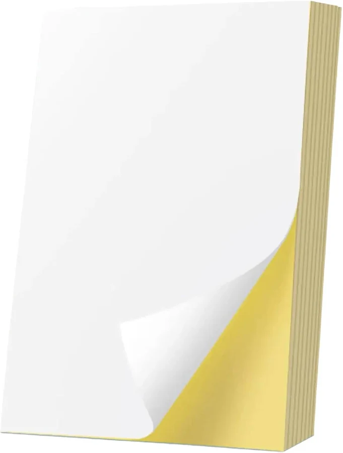 A4 Sticky Matte Paper 10 Sheet white self-Adhesive Label For Inkjet Laser Printer Easy Peeling