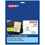 Avery Clear Labels 2" x 4" Gold Border 60 Labels