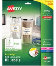 Avery 7278200752 Label, 3-5/16"wx2-5/16"h, 20 Labels, PK5