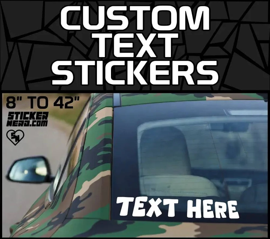 Custom Text Stickers