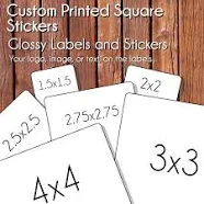 Custom printed Square Labels,custom stickers,product labels,logo -labelin,square