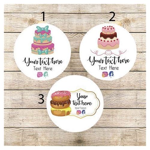 Circle Bakery Labels, Custom Lab…