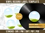 Vinyl Record Label Template, 12 Inch, Canva Editable (Digital Download)