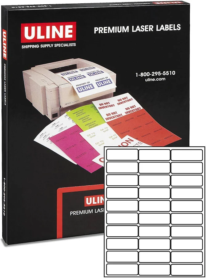 ULINE Laser Labels Glossy
