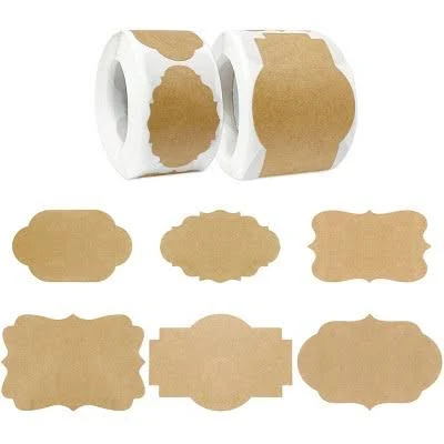 Wrapables Kraft Paper Sticker Labels