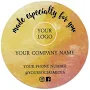 Printtoo Label Stickers for Small Business -100 RoundCustom Vinyl Waterproof Stickers -Personalized Labels for Handmade, Brand Stickers -Water Color,