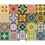 Floral C 4 in. x 4 in. Vinyl Peel and Stick Tile (24 Tiles, 2.67 sq.ft./Pack)