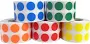 Primary Colored Dot Stickers 1/2" Round Bulk Pack | Wholesale Labels | InStockLabels