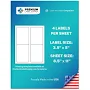 Premium Label Supply White Sticker Mailing / Shipping Labels 3.5 inch x 5 inch Laser/Inkjet Compatible (4 Labels/Sheet), 25 Sheets - 100 Total