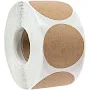 500 Pcs Round Brown Kraft Paper Stickers