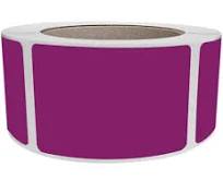 Rectangular Stickers 3x2 inch Label Rolls (76mm x 51mm) 500 / Purple