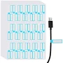 Unique Bargains Waterproof Reusable Writable Hook and Loop Cable Labels 300 Pcs Light