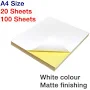 MATT White Paper Self-Adhesive Sticker label Inkjet & Laser Address Product Pack