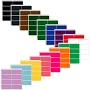 256 Pcs Colored Rectangular Labels, Self-Adhesive Color Coding Stickers