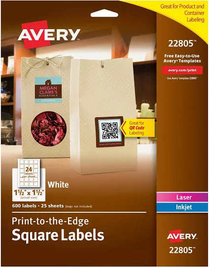 Avery Easy Peel Square Labels
