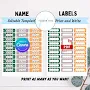 Anime-Inspired Editable Name Labels: Custom Printable Tags for School, Water Bottles, Gifts - Personalize & Print Instantly, Back to School