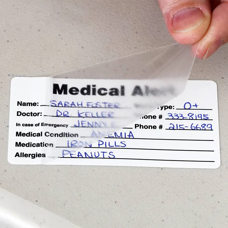 Custom Self-Laminating Labels - Waterproof Self-Laminating, 4.5"x1.5"