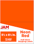 JAM Paper Neon Red Shipping Label Stickers