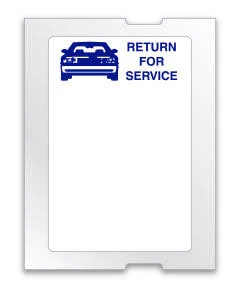 Generic Static Cling Labels for Auto Shops and Dealers - NapSupply.com White/Blue car