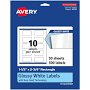 Avery Rectangle Glossy White Labels