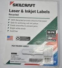 AbilityOne 7530015144905 SKILCRAFT Recycled Laser and Inkjet Labels