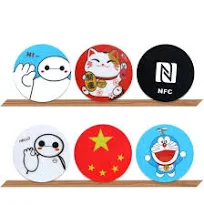 250KHz Frequency ID ReWritable Writable Round Phone Sticker 0.5MM Thick Adhesive RFID Keyfobs Key