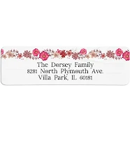 Personalized Floral Address Labels: Mailing Stickers for Home or Business