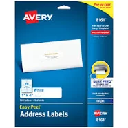 Avery Easy Peel Address Labels Inkjet 8161
