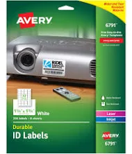 Avery Durable Easy Peel ID Labels 6791