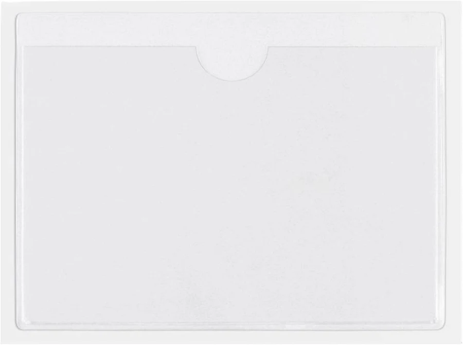 Self-adhesive Label Holder, Clear Plastic Card Pockets Label Holder for Storage Locker, Bin, Shelf, Bookshelf, Library, and Classroom
