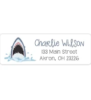 Shark Return Address Labels Personalized Custom • Self Adhesive Stickers 90 Retu