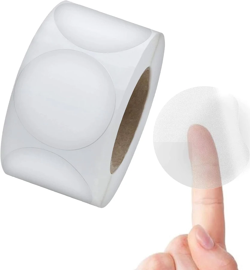 Crystal Clear Transparent Round Stickers
