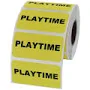 PLAYTIME Rectangle Yellow Labels | Label Supplies From Label Value