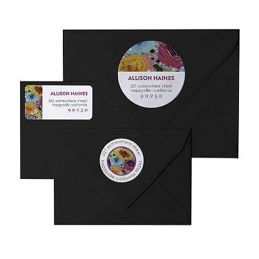 Ettavee Erin Condren Finger Painted Florals Return Address Labels Floral Print