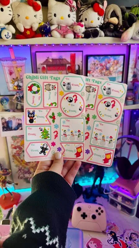 Anime Holiday Christmas Gift Tag * Label, Stickers