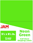 Jam Paper Shipping Labels Half Page 5 1/2 x 8 1/2 Neon Green 50/Pack