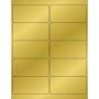 4 x 2" Gold Foil Rectangle Laser Labels
