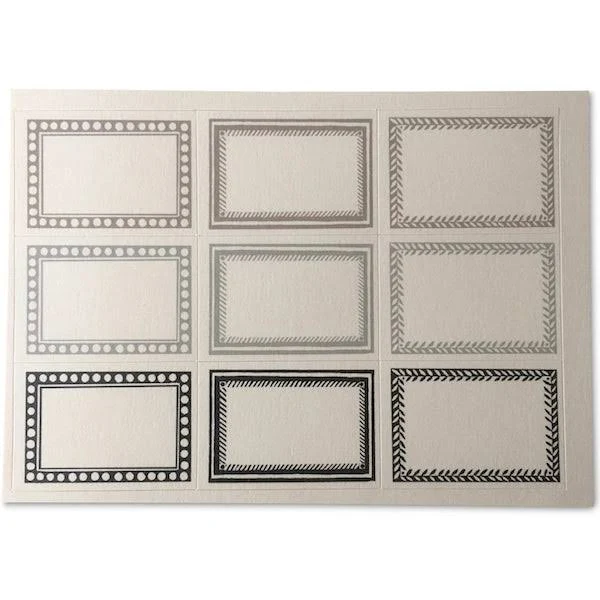 Small Self-Adhesive Labels - Pack of 18 Grey