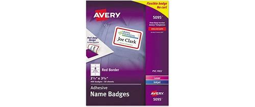 "Flexible Adhesive Name Badge L…