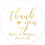 Thank You Foil Favor Stickers