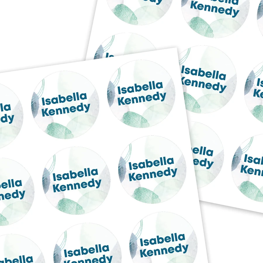 Mini Round Labels | Watercolor 84