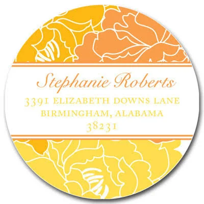 Prints Charming Address Labels - Pink & Brown Classic Floral