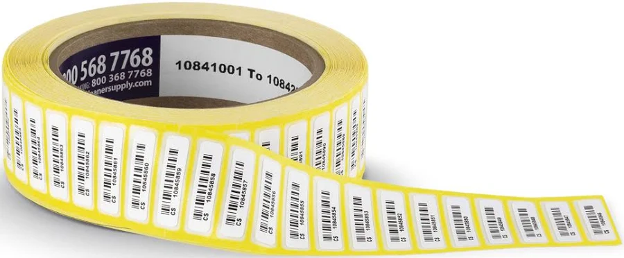 Custom Printed Standard Barcode Heat Seal Labels