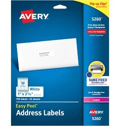 Avery Easy Peel Address Labels