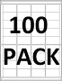 100pk 36up Eco Plus Blank Slate White composite adhesive shelf labels