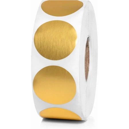 1000pcs Gold Dot Stickers Roll 1 inch