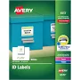 Avery Permanent ID Labels w/ Sure Feed Technology Inkjet/Laser Printers